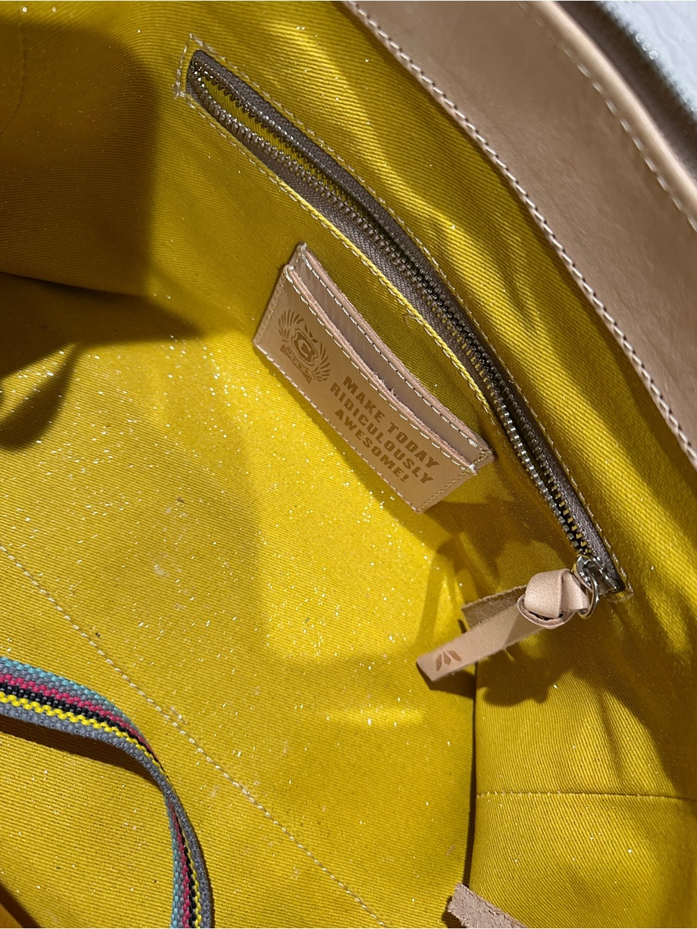 Consuela Green Teal City Satchel with Striped Strap - Picture 5 of 13